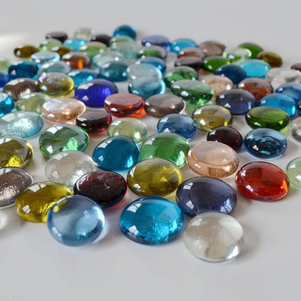 Crystal Home Ornament Craft Stone Marbles Mixed Color Pebbles Decoration Beads Aquarium Fish Tank Glass Stones