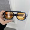 Designer Square Sunglasses Female Male Comfortable Ocean Color Sun Eyewear Female Male Mirror Fashionable Big Oculos De Sol