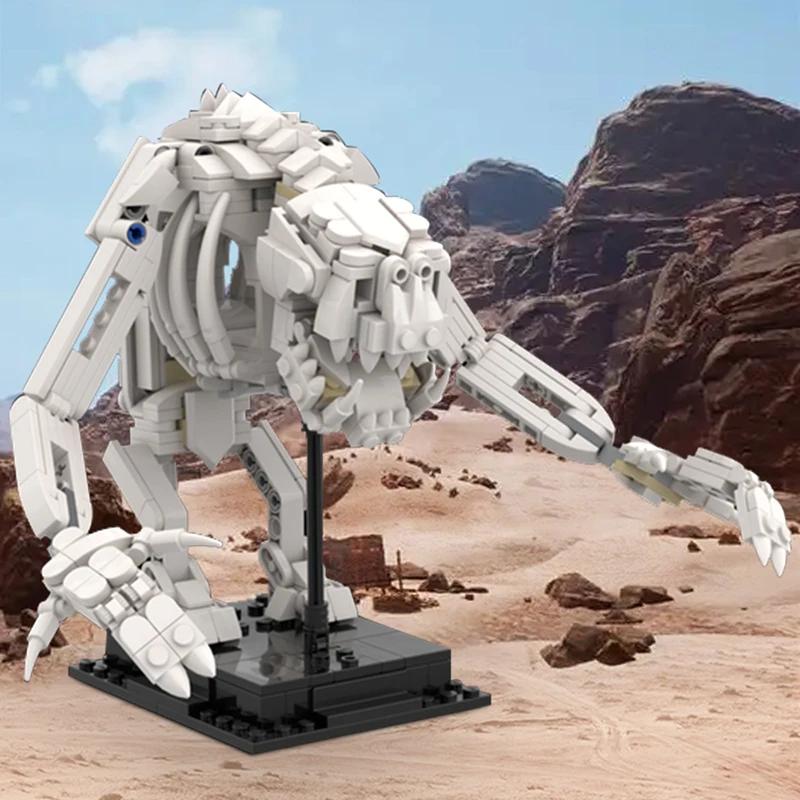 MOC 3D Dinosaurs Fossils Skeleton Lepining Building Blocks