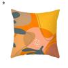 Retro Orange Color Geometric Throw Pillow Cover With Short Plush Print Living Room Sofa Decoration Cushion Cover Pillow Covers