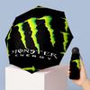 Monster Energy Printed 5?Fold Mini Umbrella 8?Rib Windproof Compact Umbrella For Women Pocket Carry