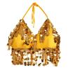 Fashion Sequins Belly Dance Skirt High Waist Fringe Top Dance Bra Belt Sexy Tassels Show Costumes Street Wear