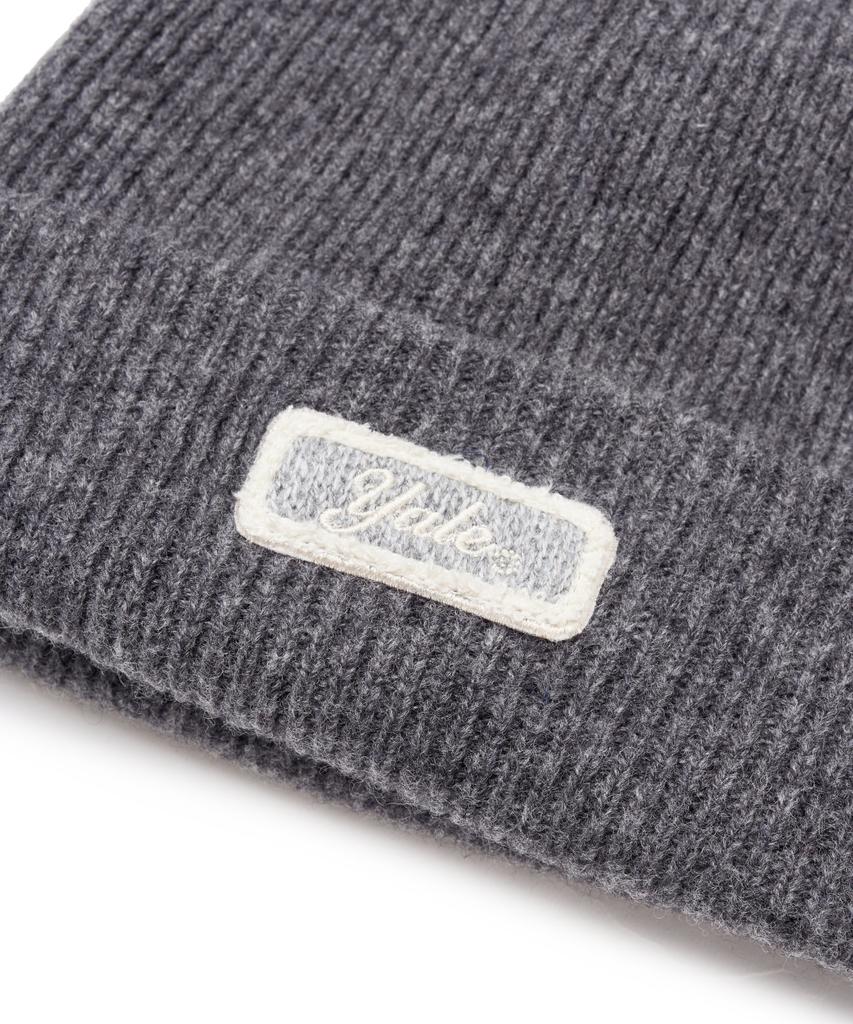 YALE Wool Knit Beanie_Charcoal