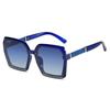 2025 New Women's Fashion Diamond Studded Polarized Sunglasses High End Face Slimming Glasses, Cross Border Square Frame Sunglas