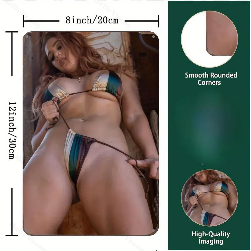 1 adet Bikini Modeli Metal Tabela, Demir Duvar Sanatı. Evi, Mutfağı, Vb. Dekore Eder. Çeşitli Mekanlar İçin Vintage Tarz Poster.