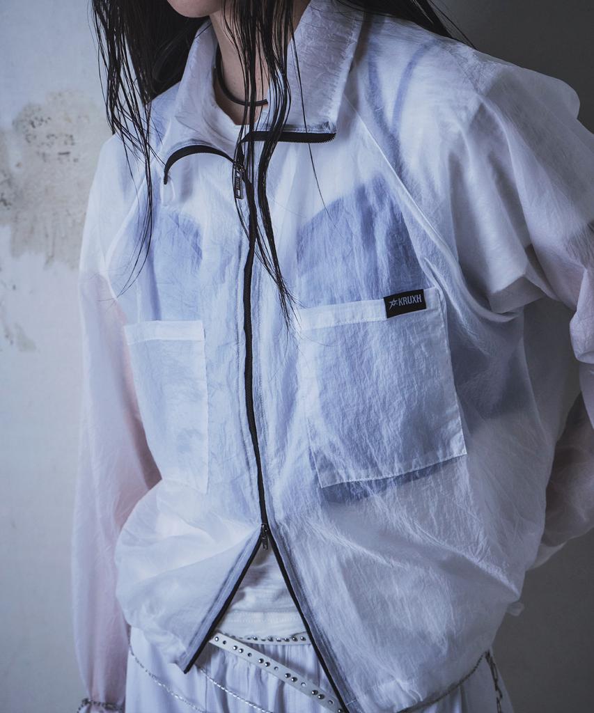 Kruxh Two-Way Zip-Up Air Shirt Cloud White