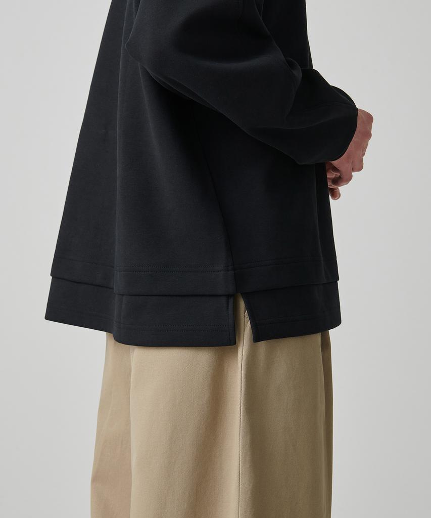 Musinsa Standard Flat Terry Oversized Double Layer Sweatshirt [Black]