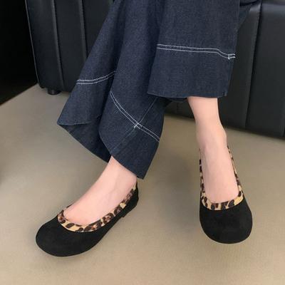 Soft Leather Version~ Retro Round Head Shallow Mouth Single Shoes with Skirt Flat Ballet Shoes One Pedal Versatile Grandma Shoes Women