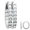 [Q4961] - Silberne Creolen 'Cristal Plénitude' silberweiß (rhodiniert) - 18x16 mm- 2 mm