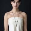 TIERNO N.024/SHELL LEATHER NECKLACE_BLACK