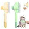 1PC Pet Grooming Tool De-Shedding Brush with Long & Short Stainless Steel Teeth for Pet Dogs Cats Comb Removing Loose Hair Fleas