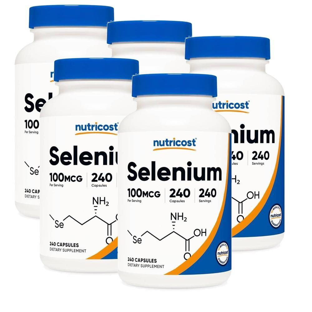 Nutricost Selenium Supplement 100mcg Capsules 5 Pcs 240 Tablets