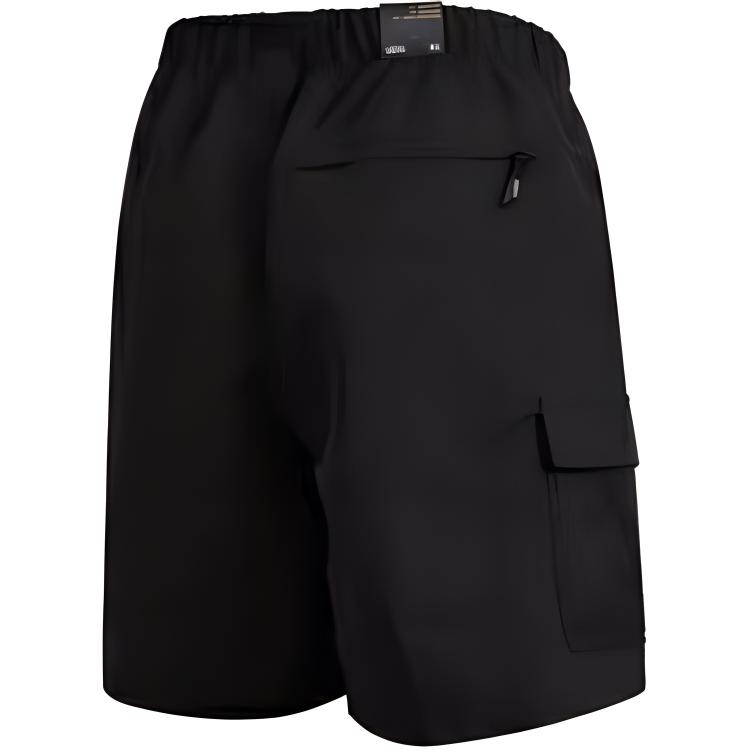 Vans Logo Print Solid Color Work Straight Leg Shorts Men Shorts Black VN0A5FL9BLK