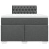 Exclusive House - Slatted Bed Base with Dark Grey Mattress 120x190cm Fabric
