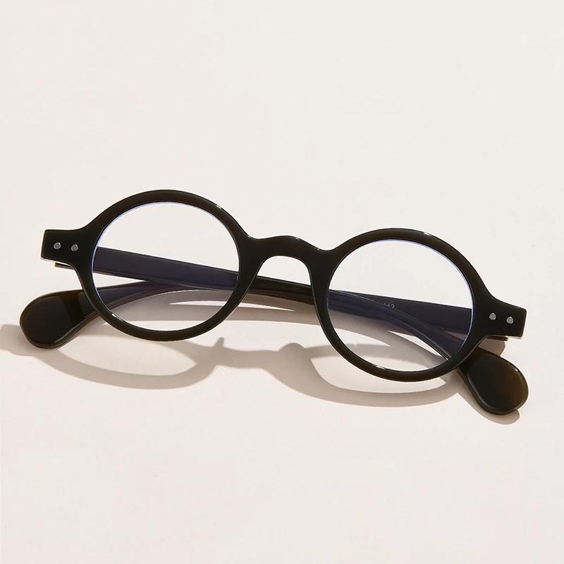 Round Reading Glasses Men Blue Light Blocking Prescription Glasses Women
