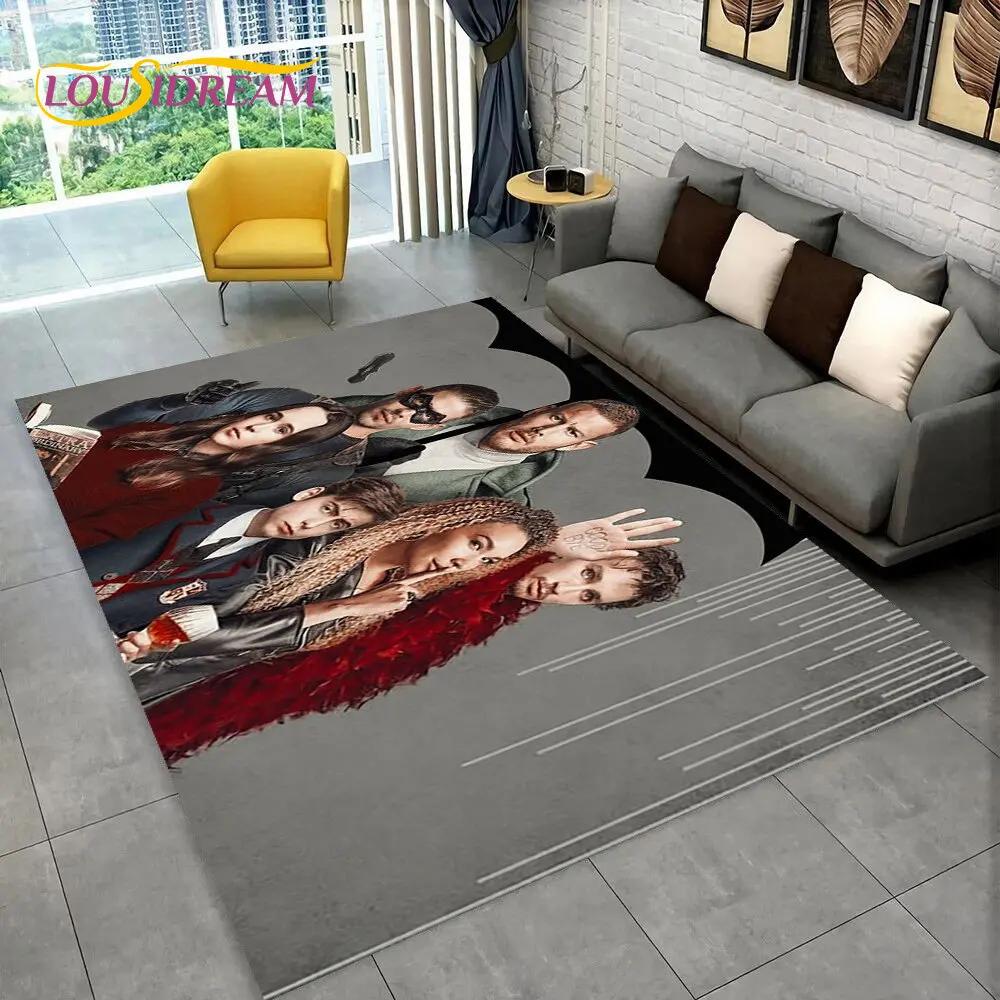 The Umbrella Academy TV Film Vloerkleed, Tapijt voor Huis Woonkamer Slaapkamer Bank Deurmat Decoratie, Kinderspeel Anti-slip Vloermat 3D