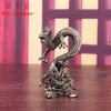 Brass Flying Dragon Figurines Desktop Ornaments Vintage Zodiac Animal Small Statue Home Decorations Crafts Accessories Miniature