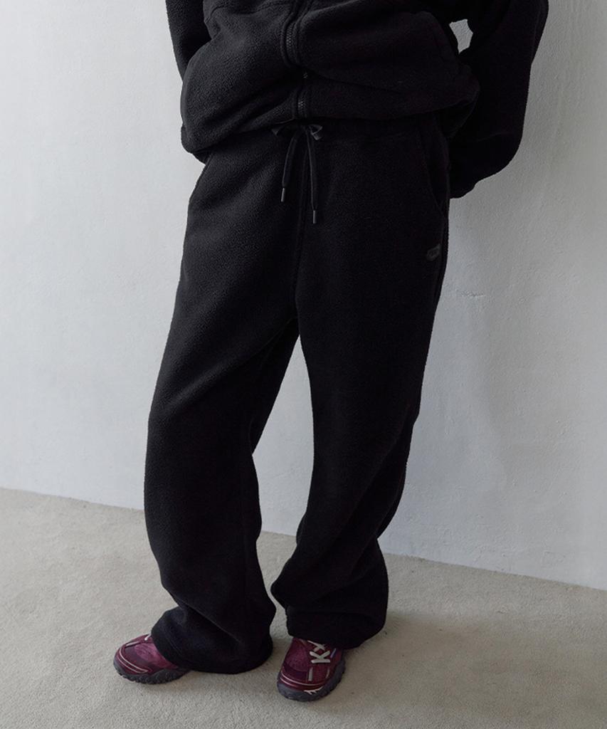 Sseomweeobeoteo Fog Fleece String Pants - Black