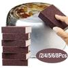 4/6/8Pcs Carborundum Removing Rust Cleaning Brush Descaling Clean Rub for Cooktop Pot Kitchen Sponge