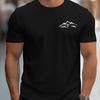 Mens Summer 100 Cotton Fashionable Casual Sports Mountain Pattern Printed Round Neck Short Sleeved Tshirt Round neckTshirt