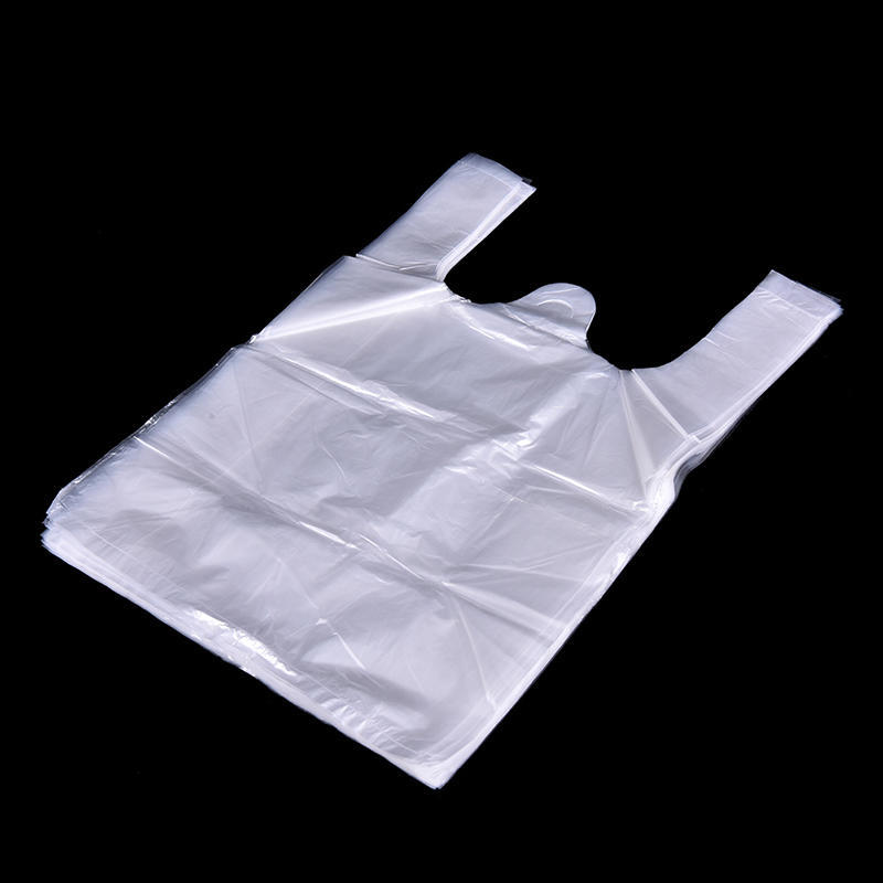 52Pcs 20*30Cm Plastic T-Shirt Retail Shopping Supermarket Bags Handles Packaging,