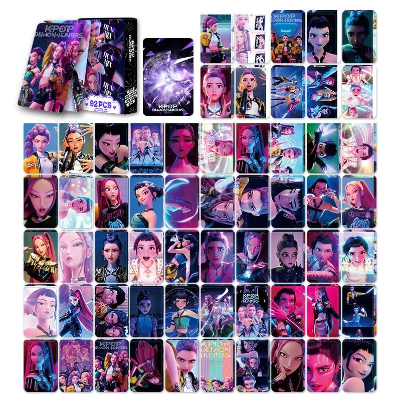 30/92-Delige Anime Verzameling LOMO Kaarten K-POP Fans Cadeaus K-POP Demon Slayer Meisjesgroep Holografische Ruilkaarten Set -