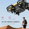 Pro profesionální mini dron 811 4K WiFi FPV HD letecká kamera s ochranným krytem Omáčecí LED světla Kvadrokoptéra Dětská hračka GIF