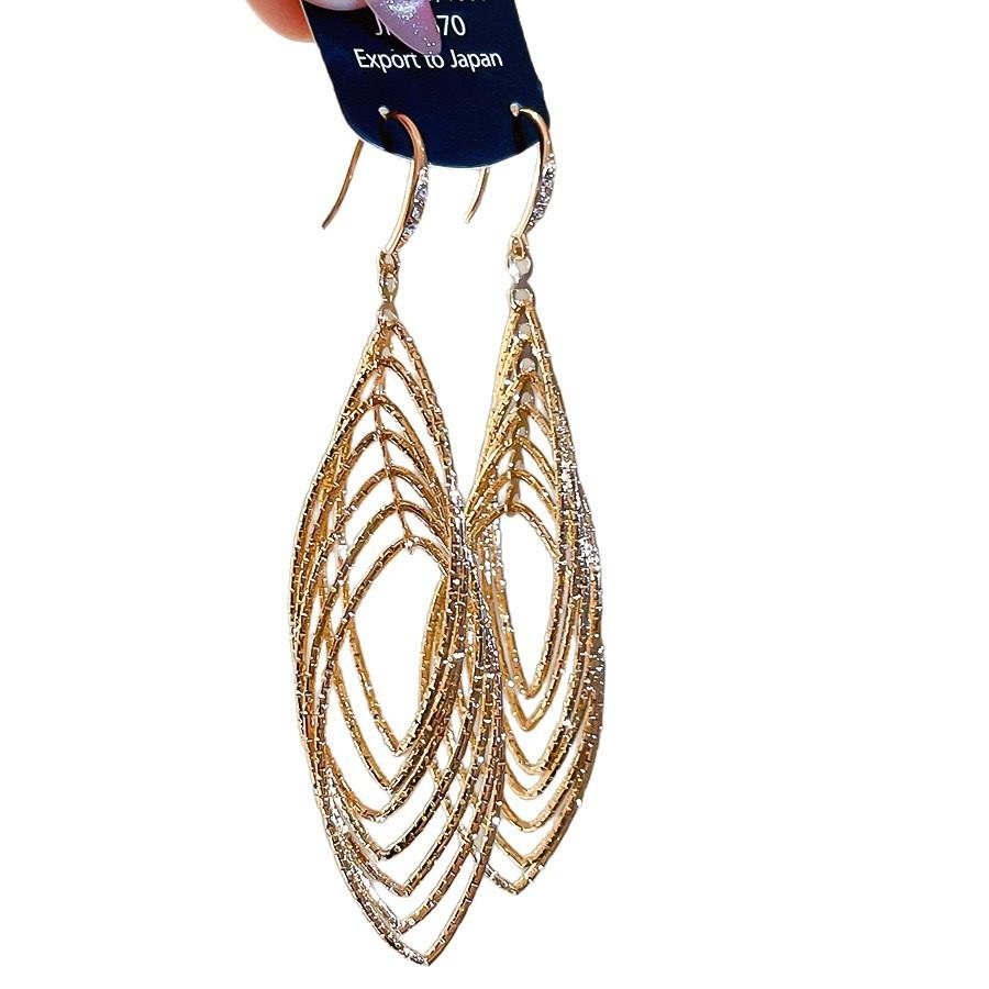 Pinkdudu Line Tassel Earrings for Women Minimalist Geometric Drop Earrings Elegant Statement for Party PD2516