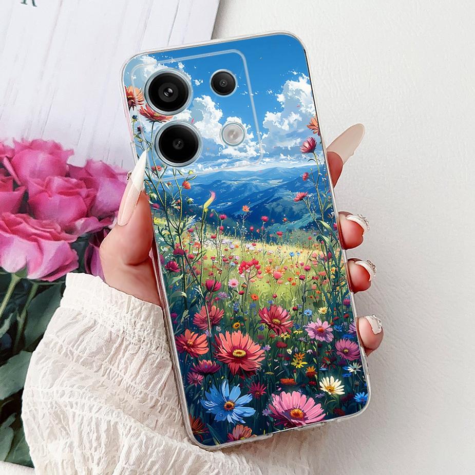 For Xiaomi Redmi Note 13 4G Case Note13 Pro New Fashion Painted Cover Soft Silicone Phone Case For Redmi Note 13 Pro Plus Fundas