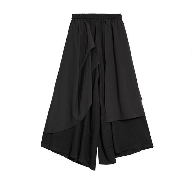 Jupe Pantalon Large taille Plus Grande Été Taille Haute large Jambe Femmes Ample Casual Pantalon