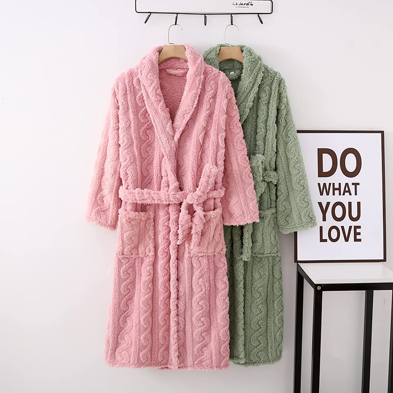 Yume Pajama Men's and Women's Matching Fleece Robe, Hotel/Winter Blanket, Warm and Fluffy Bath Robe/Loungewear for Fall and Winter (2XL, Beige)