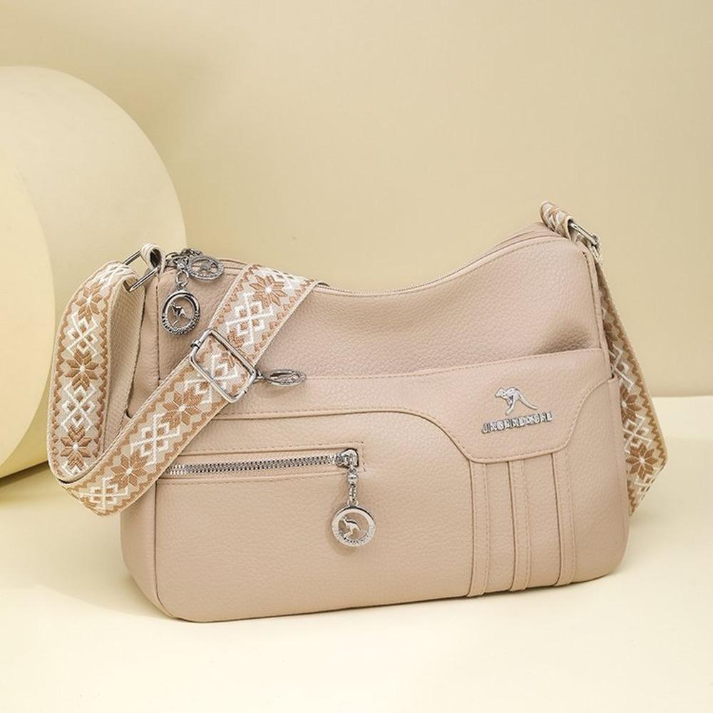 Lightweight Large Capacity Faux Leather Multipurpose Storage Bag for Daily Use