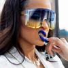 Metal Hip Hop Exaggeration Eyewear Oversized Mirror Square Sunglasses Men Women Shades Sun Glasses Trend Unique Female UV400