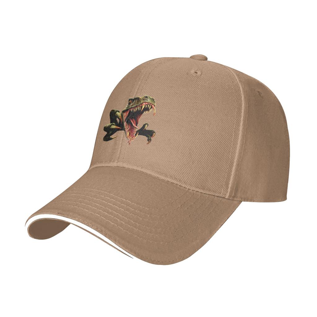 Fashion Velociraptor Jurassic Park Dinosaur  Curved Brim Baseball Cap Photo Shoots Luxury Hat