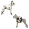 Boxer, Deutscher Boxer II - Versilberte Hunde Brosche, eleganter Anstecker, Jacken Revers Dekoration von der Marke