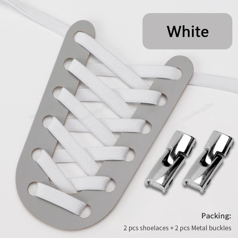 Nieuwe Cross Lock Schoenveters Zonder Strikken 8MM Breedte Elastische Veters Sneakers Kinderen Volwassenen Geen Strik Schoenveters Elastiekjes Schoenaccessoires