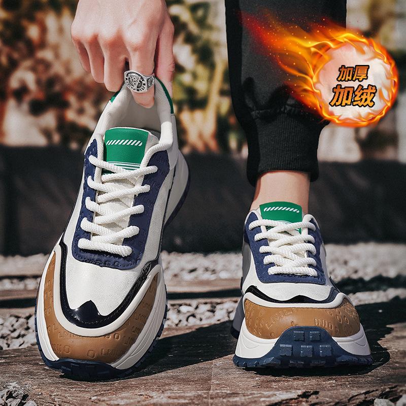 Winter new Korean velvet thickened warm outdoor leisure sports wear-resistant cotton shoes