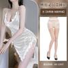 Sexy lingerie side split suspenders deep V backless pure lust sexy hot flirting female temptation