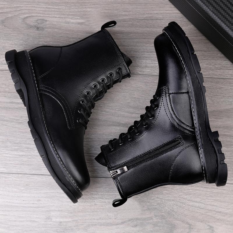 Men's Trendy Boots Outdoor Non-Slip Ankle Boots For Men Boots New Genuine Leather Design Casual Shoes British Style Formal Boats