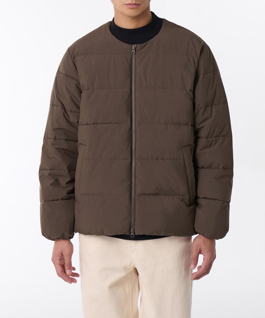 Musinsa Standard Daily Puffer Collarless Padded Jacket [Baroque Brown]