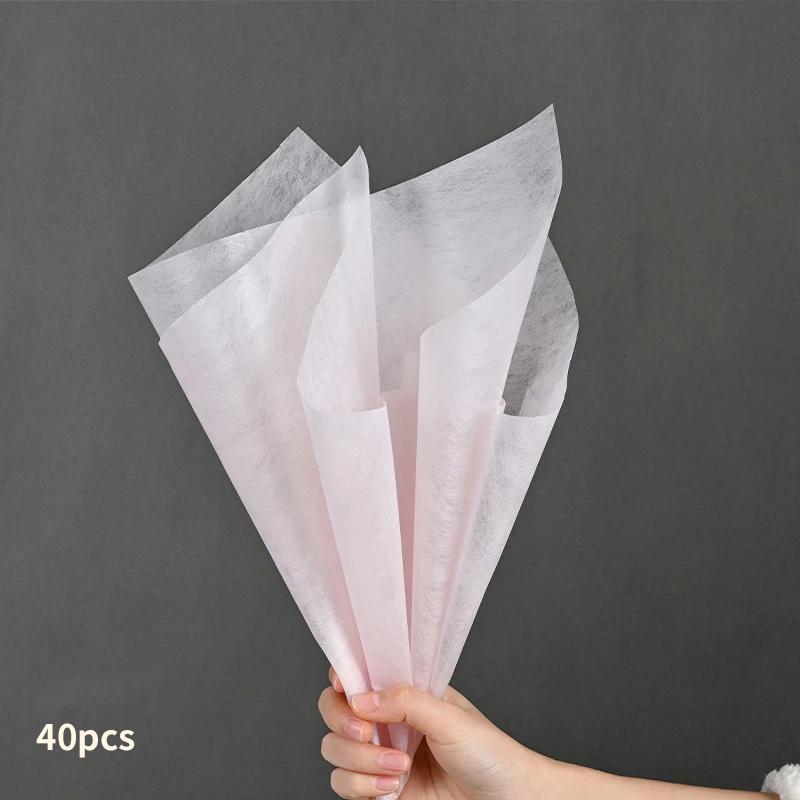 40 stk Melkekartong Papir Florist Blomsterinnpakningspapir DIY Håndlagde Bukett Håndverk Gaver Emballasje Bryllupsfest Forsyninger