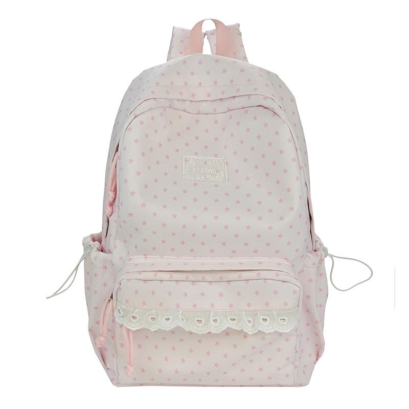 Schultasche Koreanisch ins College-Stil Gepunktet Hochwertige Schultasche Nische Schüler Niedlich Schultern Neuer Rucksack für Mittelschüler