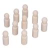 10Pcs Unfinished Wooden Peg Dolls Family Peg Dolls Bodies Kit for DIY Graffiti PaintingMale Peg
