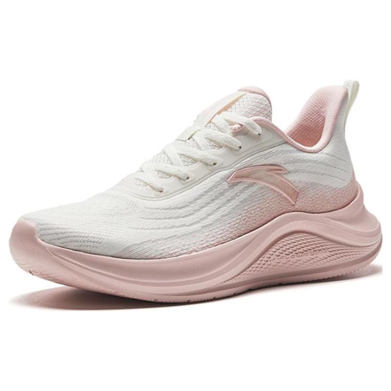 Anta Slip Resistant Abrasion Resistant Low top Casual Running Shoes Women's Ivory White Halo Pink Sneakers 922335571-4