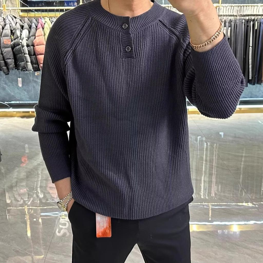 Men S Vintage American Style Knit Sweater Loose Long Sleeve