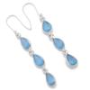 Natürliche Regenbogen Mondstein Edelstein Ohrringe Massiv 925 Sterling Silber Handgefertigte Ohrringe Schmuck Geschenk für Frauen und Mädchen E-354