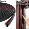Waterproof Door Joint Sealing Strip Blocking Insects Crashworthiness Door Sound Insulation Rubber Strip Free Tailoring