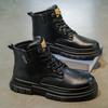 Herrenstiefel Vier Jahreszeiten Retro Britische Arbeitsstiefel Weiche Sohle Rutschfest High-Top Freizeitstiefel Mode Jugend Joker Outdoor-Stiefel