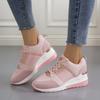Sports and Leisure Shoes Women's Summer New Round Head Wedge Shoes Large Size Cross-strap Sports Shoes