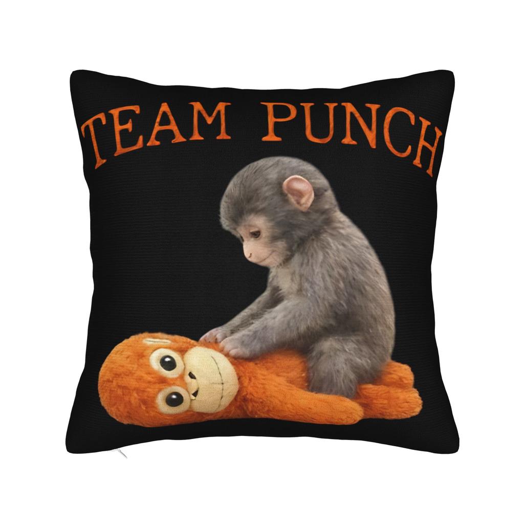 Pillow Cover Baby Monkey Punch Cute Monkey Punch Vintage Pillow Case For Sofa Bedroom Home Decor Pillowcases